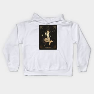 Capricorn Zodiac Sign Golden Kids Hoodie